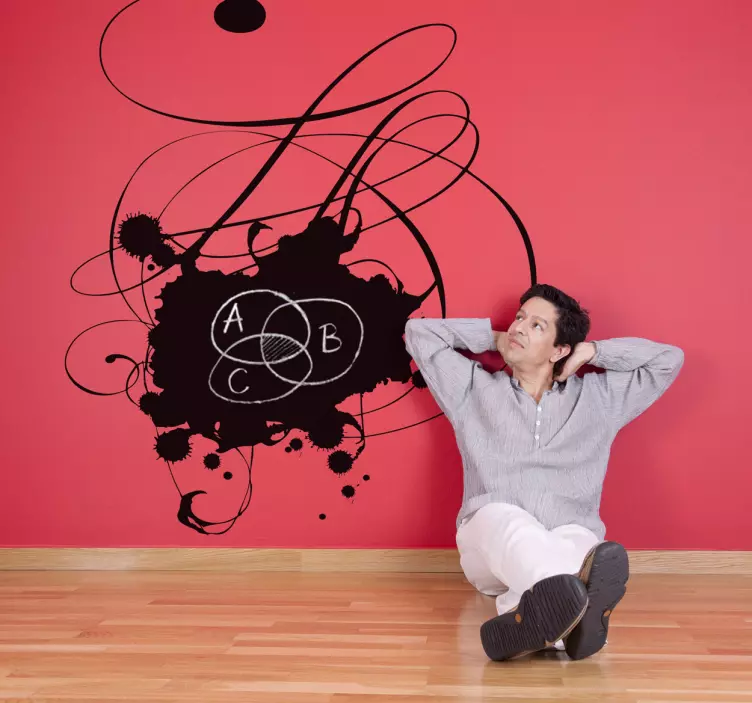 Calligraphic Spot Blackboard Sticker - TenStickers