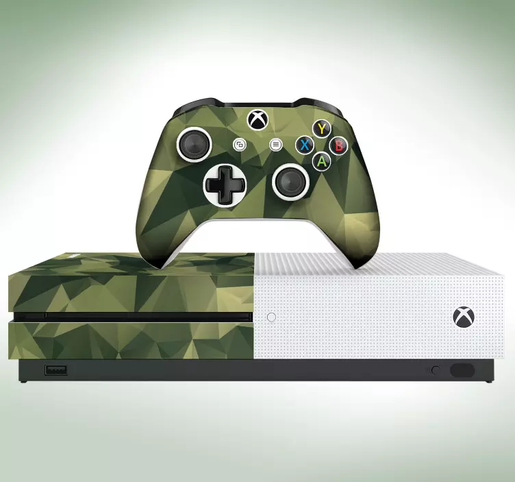Green camouflage texture xbox sticker - TenStickers