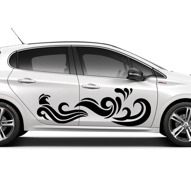 Car sticker fluid wave design - TenStickers