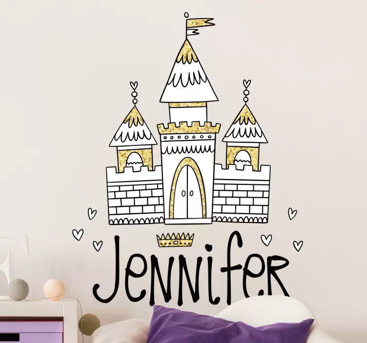 Castle Personalization Option wall stickers for kid - TenStickers
