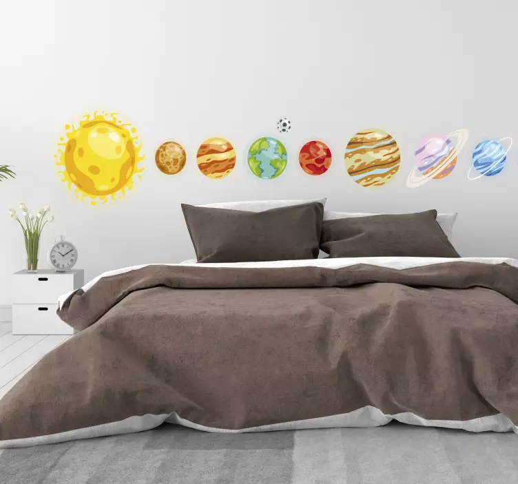 Celestial Bodies of the Solar System space wall sticker - TenStickers