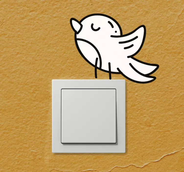 Charming Bird Graphic light switch sticker - TenStickers