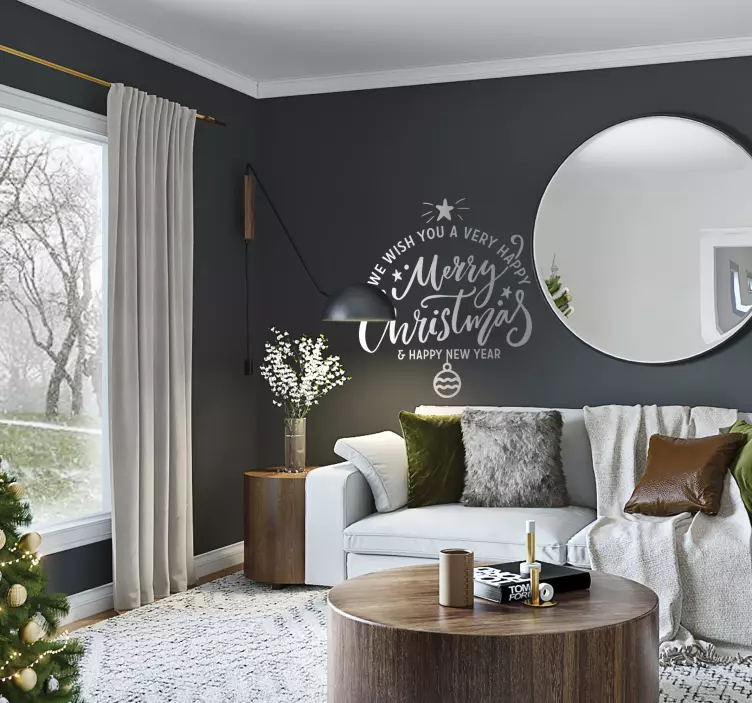 Christmas sticker joyful holiday greetings - TenStickers