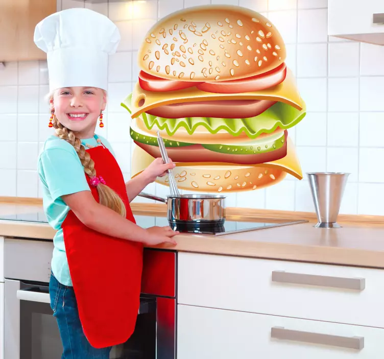 Hamburger Wall Sticker - TenStickers