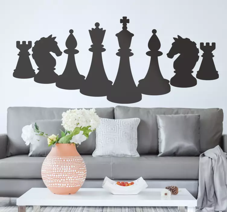 Chess figures board game decal - TenStickers