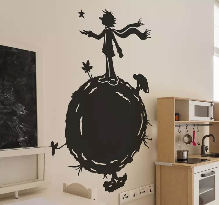Child on Planet wall stickers for kid - TenStickers