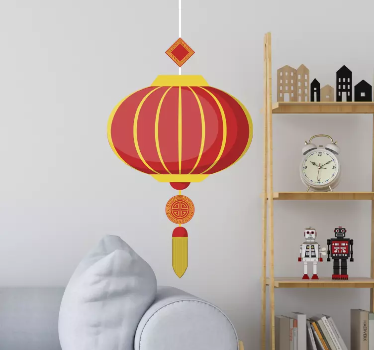 Chinese lantern oriental wall sticker - TenStickers
