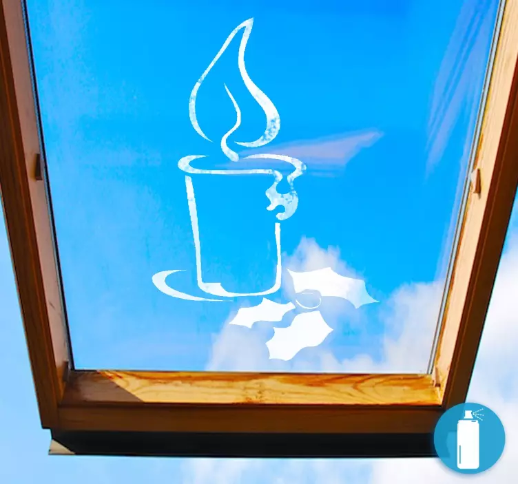 Christmas Candle Decorative Sticker - TenStickers