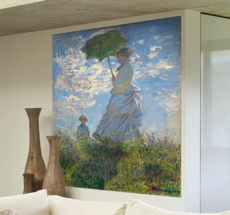 Claude Monet Umbrella Art Sticker - TenStickers