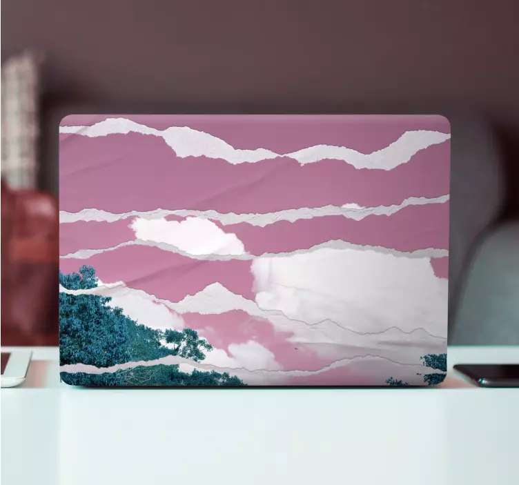 Cloudy Landscape Scene laptop skin - TenStickers
