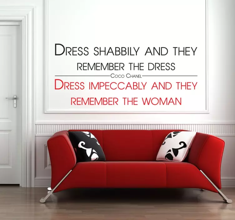 Coco Chanel Remember The Woman Wall Sticker - TenStickers