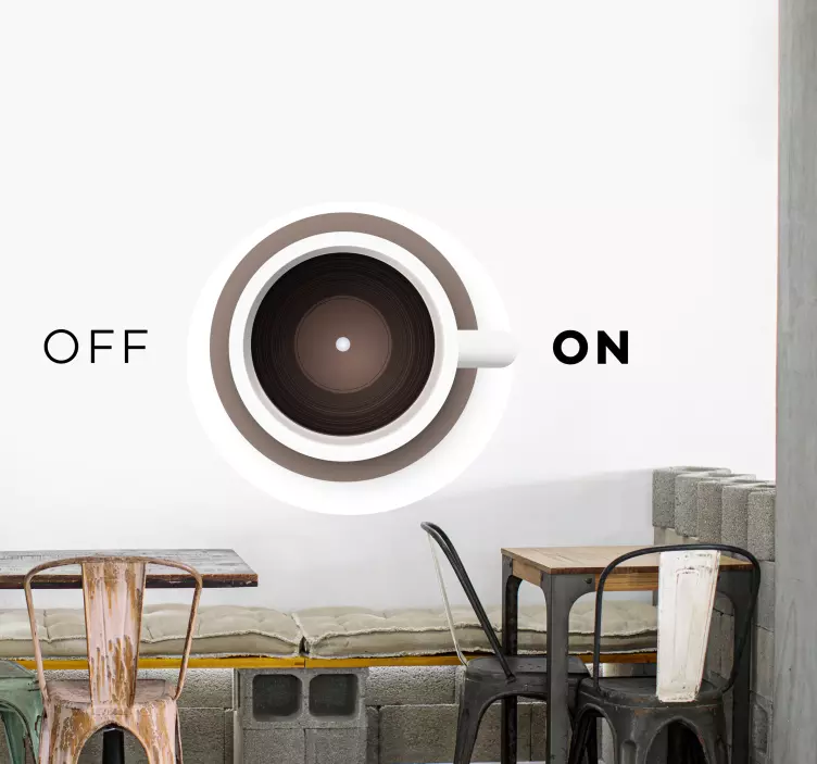 Coffee Cup Concept cuisine wall sticker - TenStickers