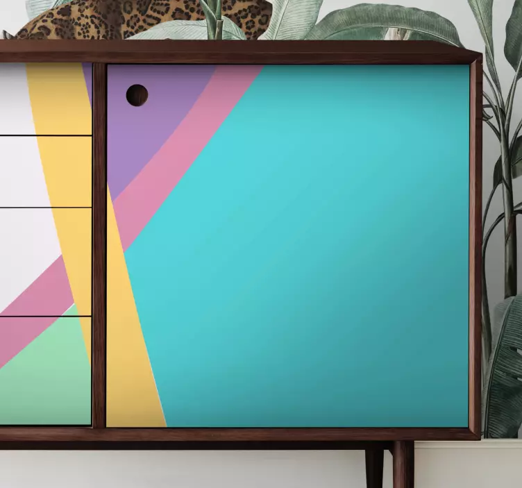 Furniture sticker with colorful geometric patterns - TenStickers