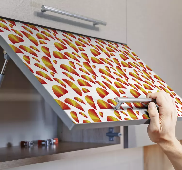 Colorful Heart Pattern love sticker - TenStickers