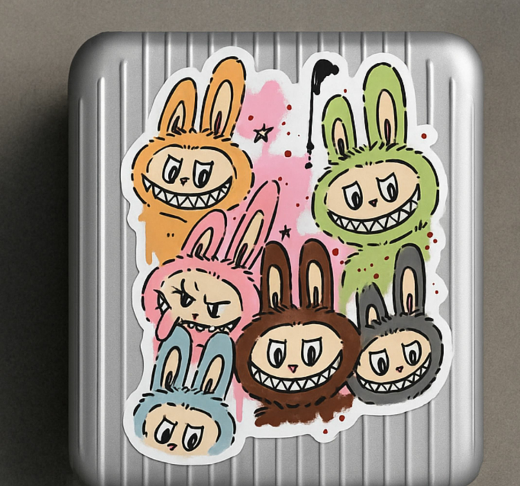 Colorful monsters wall sticker - TenStickers