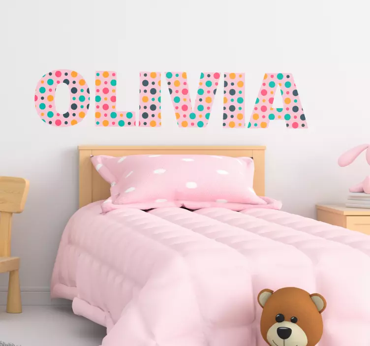 Colorful Name Letters wall stickers for kid - TenStickers