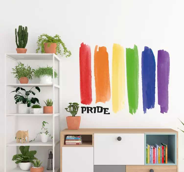 Colorful Pride Stripes vinyl banner - TenStickers