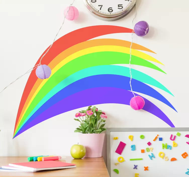 Colorful rainbow arcs decoration wall sticker - TenStickers