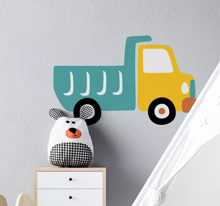 Colorful truck figure illustration sticker - TenStickers