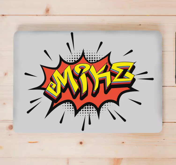 Comic Style Name laptop skin - TenStickers