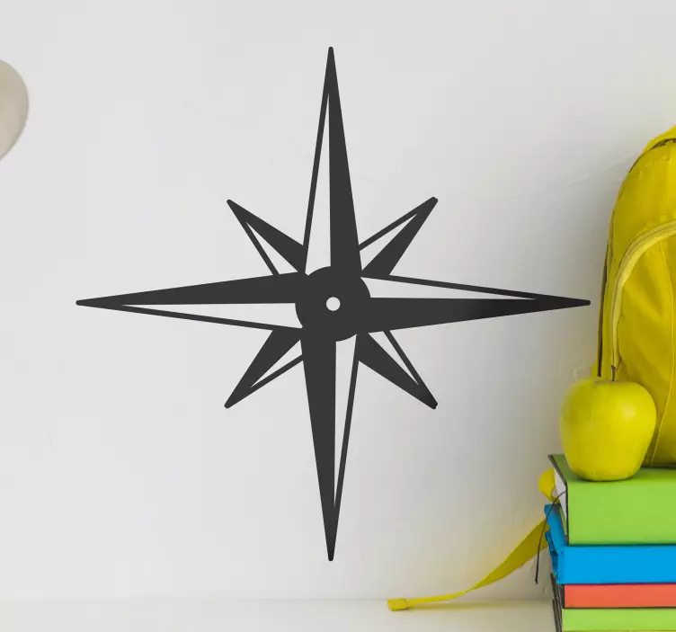 Compass Star Symbol decoration wall sticker - TenStickers