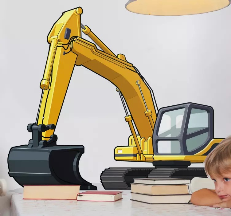 Construction vehicle illustration object sticker - TenStickers