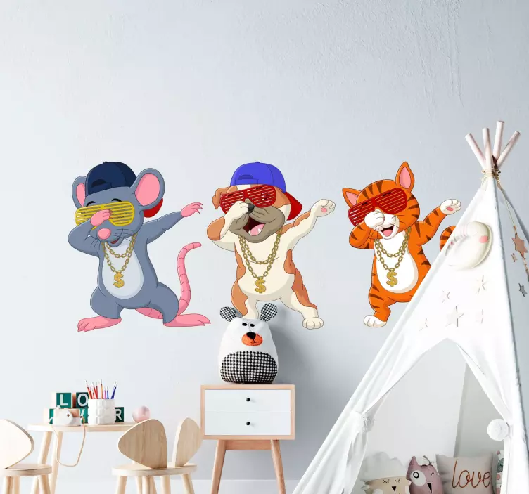 Cool Animal Crew wall sticker - TenStickers