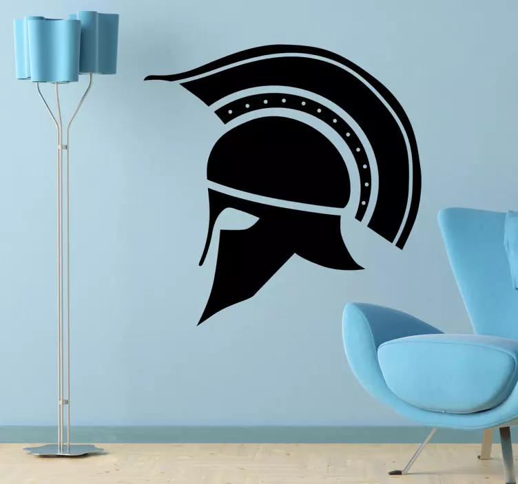 Corinthian Helmet with Plume Decorative Sticker - TenStickers