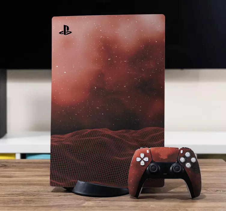 COSMIC RED THEME PS5 skin - TenStickers
