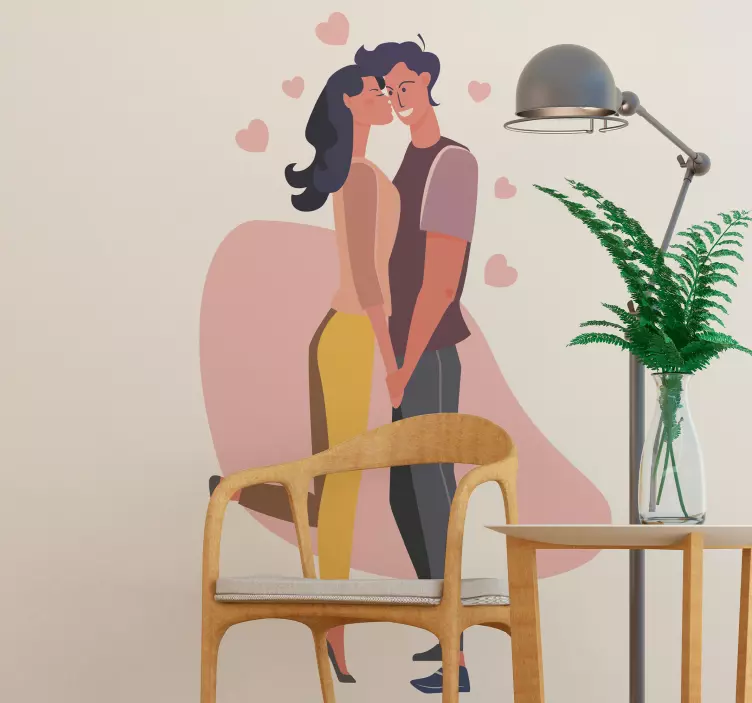 Couple Holding Hands love sticker - TenStickers