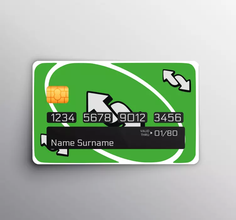 Credit card sticker green payment card - TenStickers
