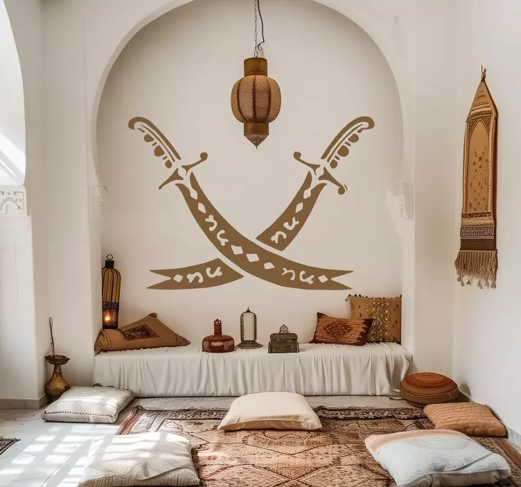 Crossed Swords Design wall sticker - TenStickers