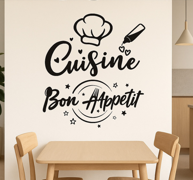 Cuisine bon appetit restaurant sticker - TenStickers