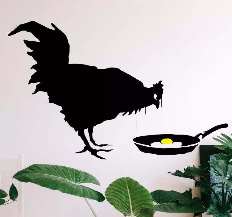 Cuisine wall sticker playful chicken cooking - TenStickers