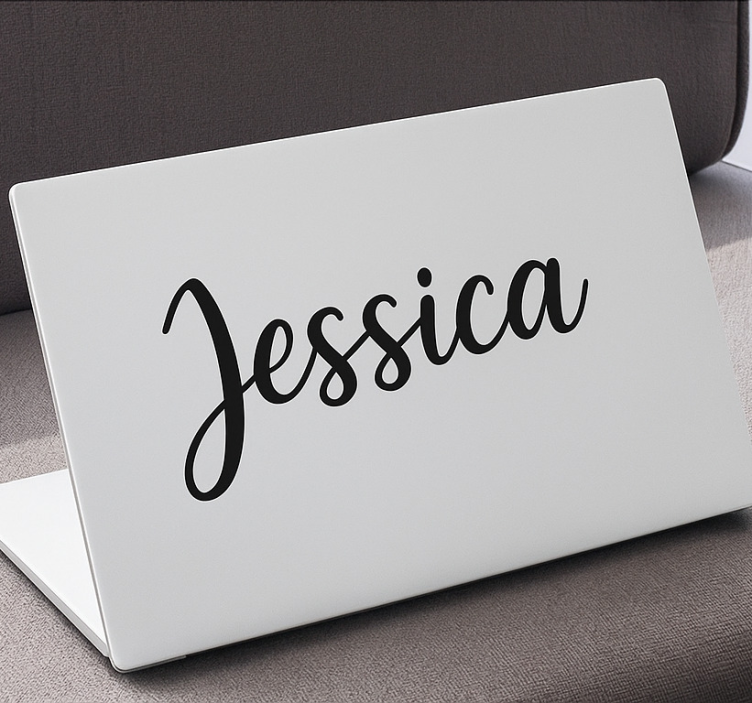 Custom cursive name  laptop sticker - TenStickers