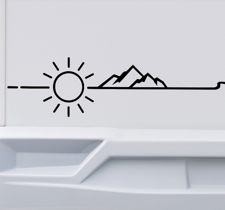 "Custom" nature landscape  campervan decal - TenStickers