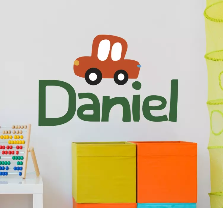 Customisable Car Name Children's Sticker - TenStickers