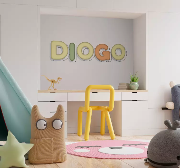 Customisable name bold style wall stickers for kid - TenStickers