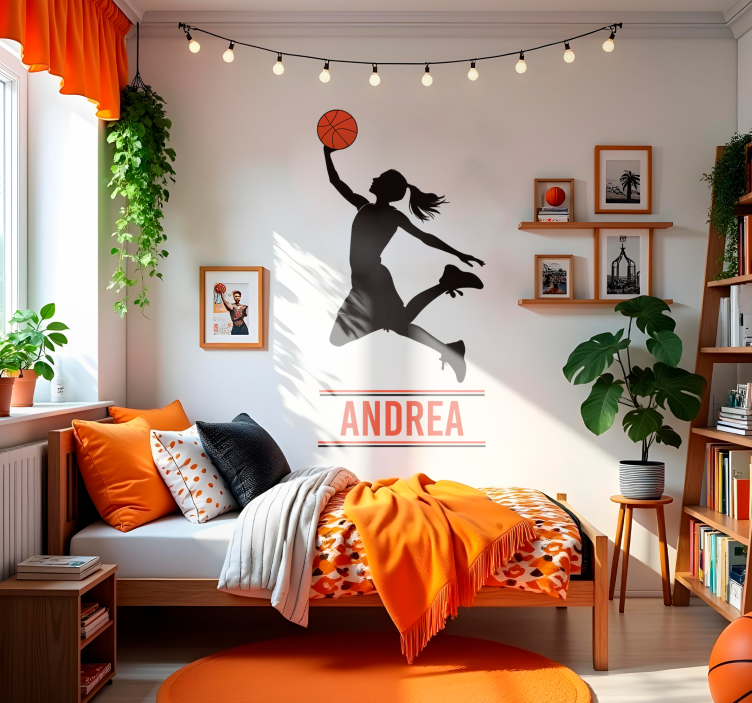 Customizable player basketball wall sticker - TenStickers