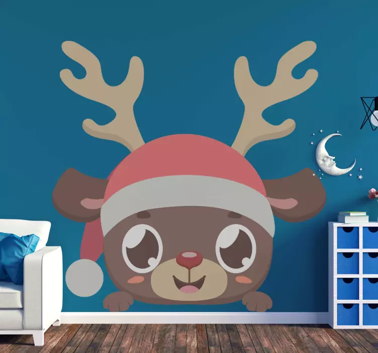 Cute Reindeer Character pet wall art - TenStickers