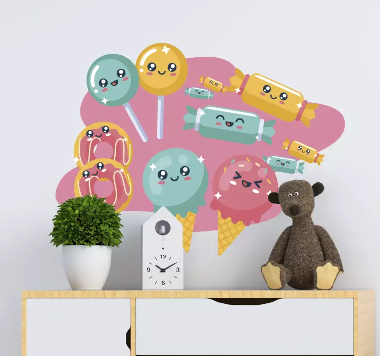 Cute Sweet Treats cuisine wall sticker - TenStickers