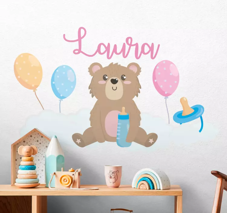 Cute Teddy Bear wall stickers for kid - TenStickers
