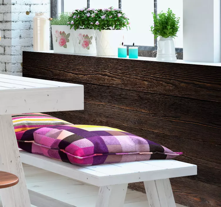 Dark wood piece furniture sticker - TenStickers