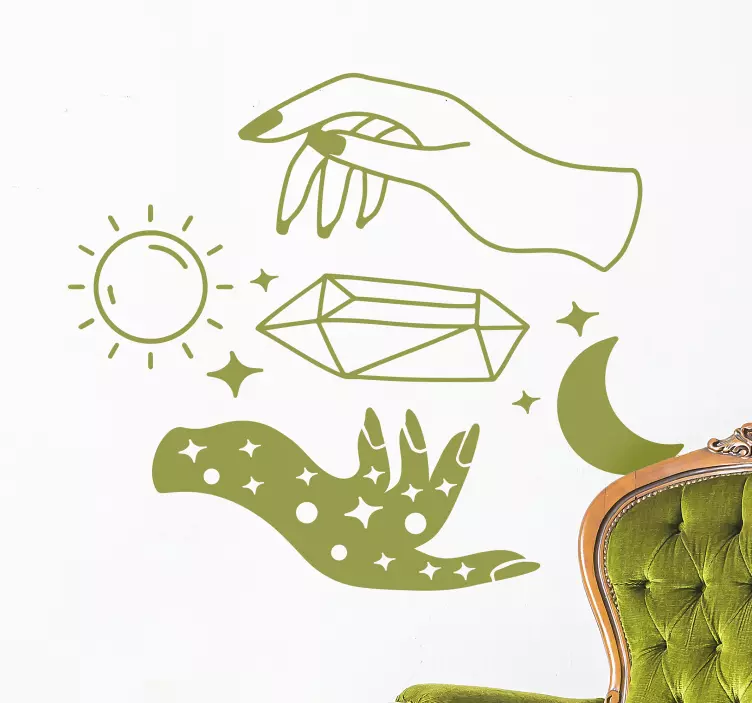 Day and night  wall art sticker - TenStickers