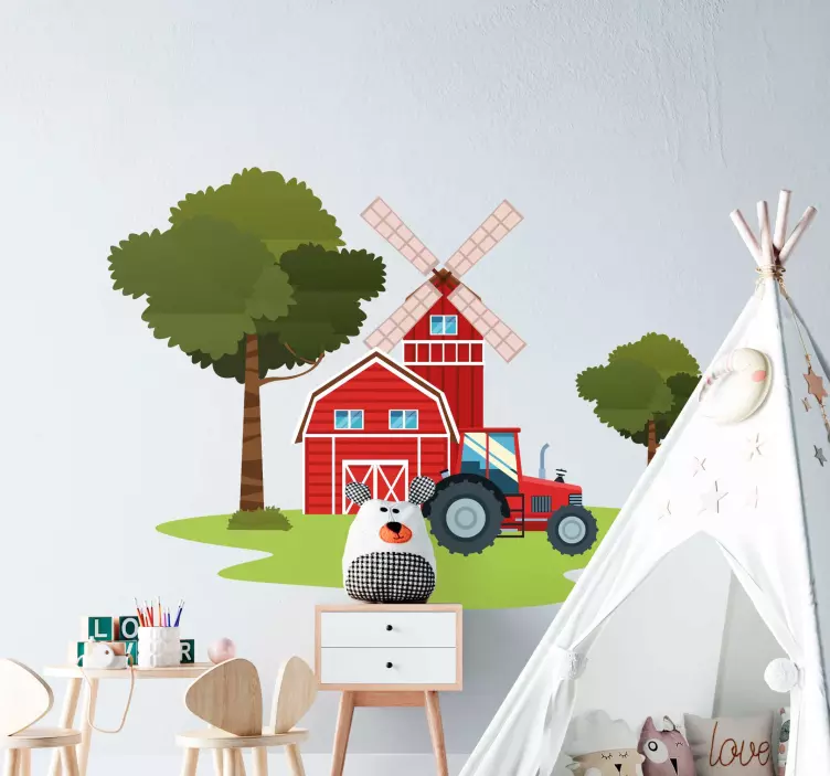 Decoration wall sticker farm scene elements - TenStickers