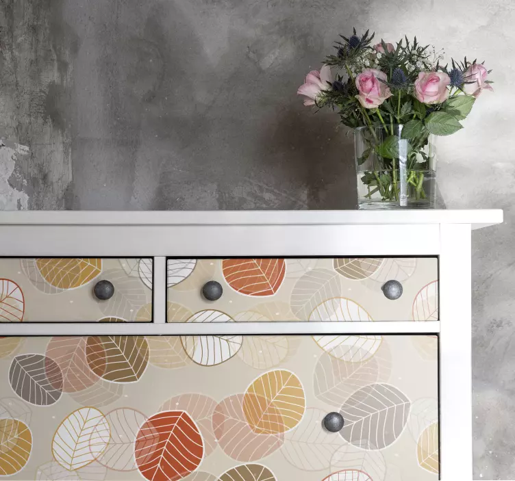 Decoration wall sticker leaf pattern design - TenStickers