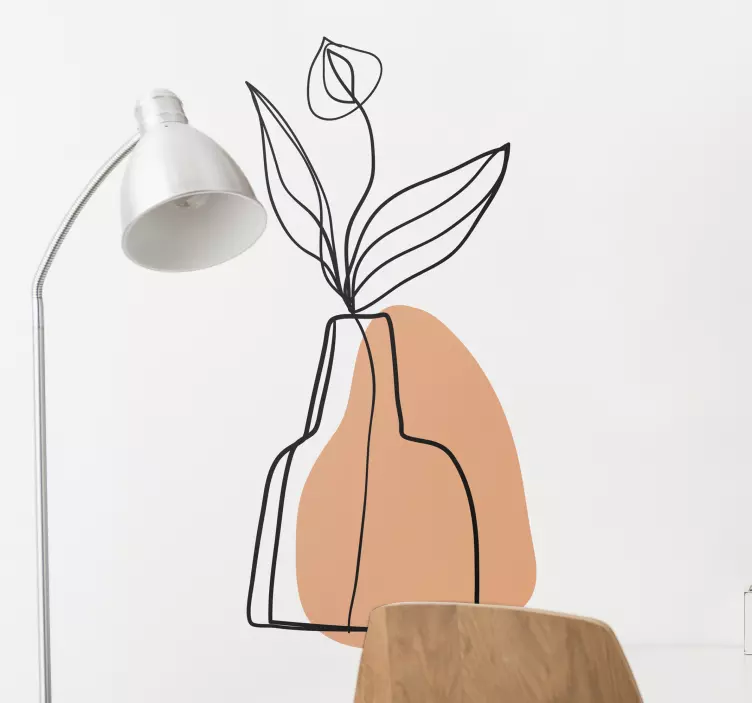 Decoration wall sticker stylized flower vase - TenStickers