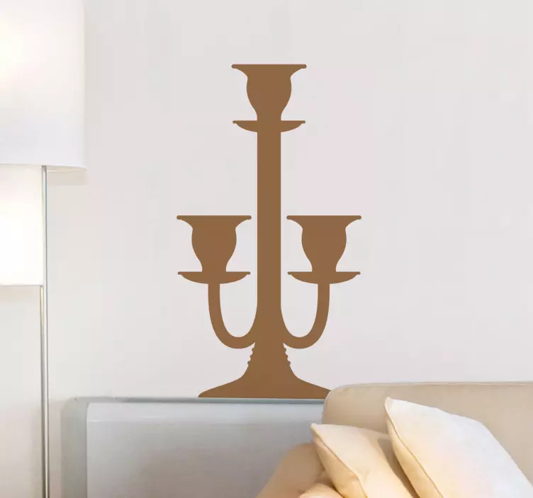 Decorative Candelabra Sticker - TenStickers
