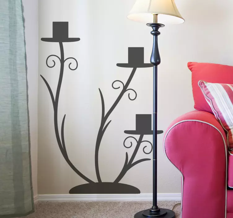 Decorative Candle Holder Sticker - TenStickers