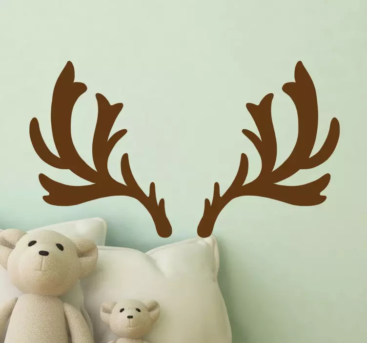 Deer antler silhouettes wall sticker - TenStickers